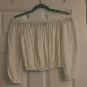 White off shoulder top